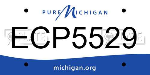 ECP5529 Michigan License Plate