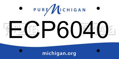 ECP6040 Michigan License Plate