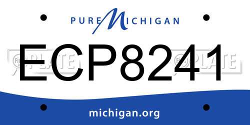 ECP8241 Michigan License Plate