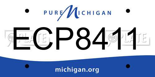 ECP8411 Michigan License Plate