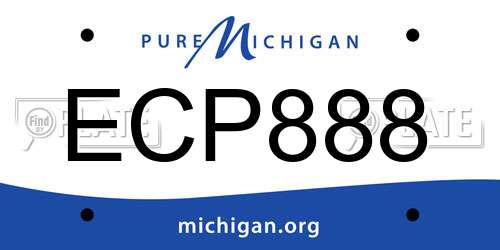 ECP888 Michigan License Plate