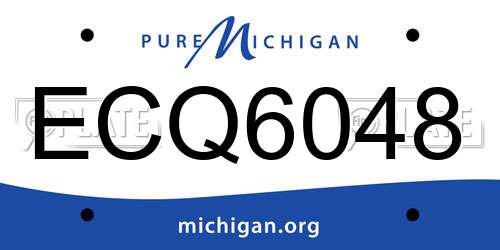 ECQ6048 Michigan License Plate