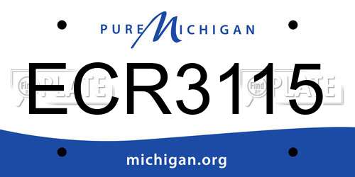 ECR3115 Michigan License Plate