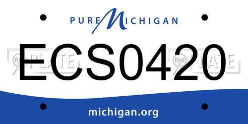 ECS0420 Michigan License Plate