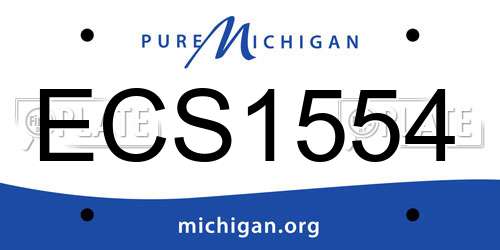ECS1554 Michigan License Plate