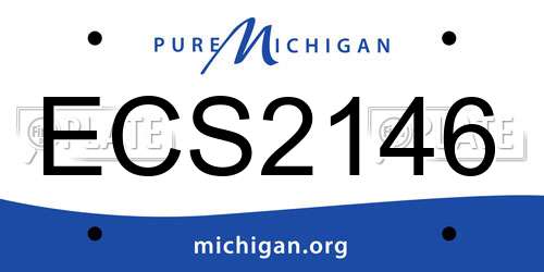 ECS2146 Michigan License Plate