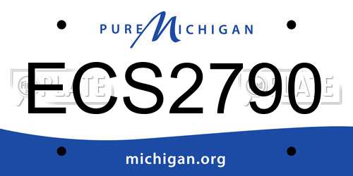 ECS2790 Michigan License Plate