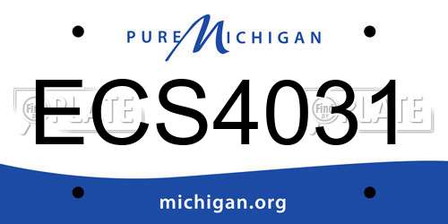 ECS4031 Michigan License Plate