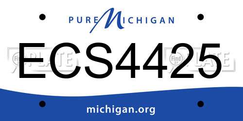 ECS4425 Michigan License Plate