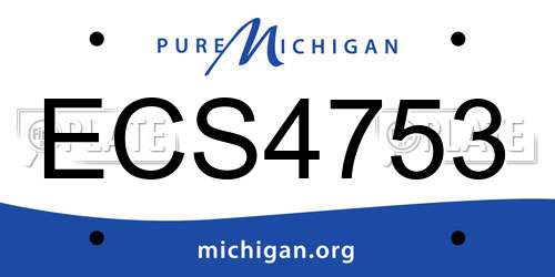 ECS4753 Michigan License Plate