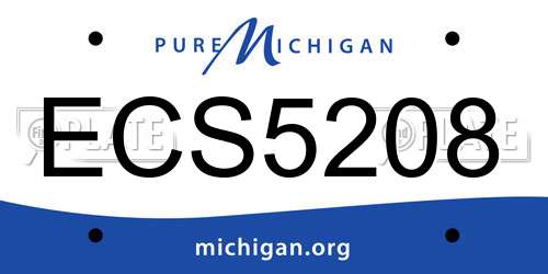 ECS5208 Michigan License Plate