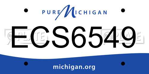 ECS6549 Michigan License Plate