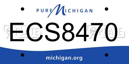ECS8470 Michigan License Plate
