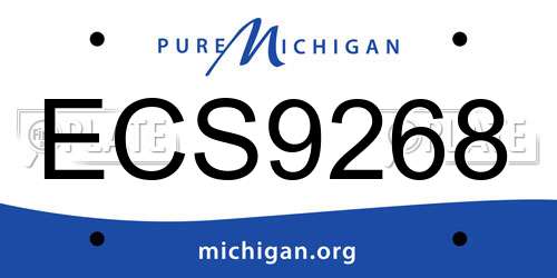 ECS9268 Michigan License Plate