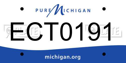 ECT0191 Michigan License Plate