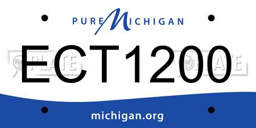 ECT1200 Michigan License Plate
