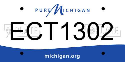 ECT1302 Michigan License Plate