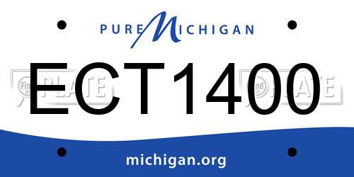 ECT1400 Michigan License Plate