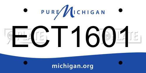 ECT1601 Michigan License Plate