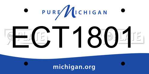 ECT1801 Michigan License Plate