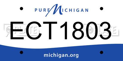 ECT1803 Michigan License Plate