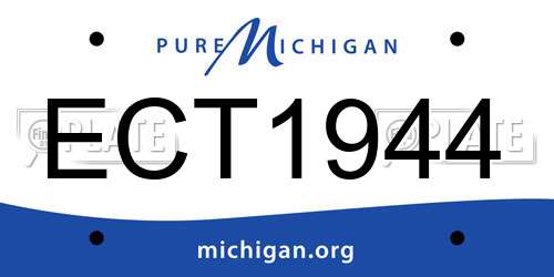 ECT1944 Michigan License Plate