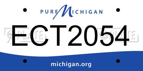 ECT2054 Michigan License Plate