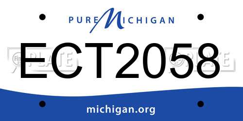 ECT2058 Michigan License Plate