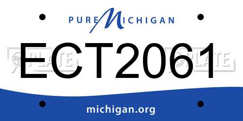 ECT2061 Michigan License Plate