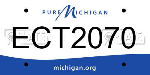 ECT2070 Michigan License Plate