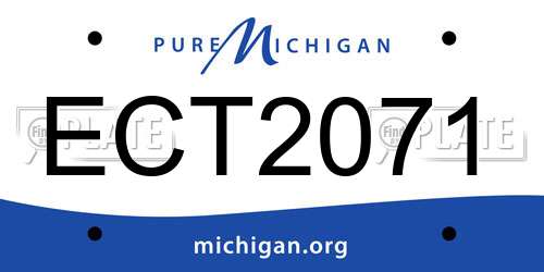 ECT2071 Michigan License Plate