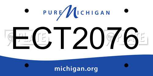 ECT2076 Michigan License Plate