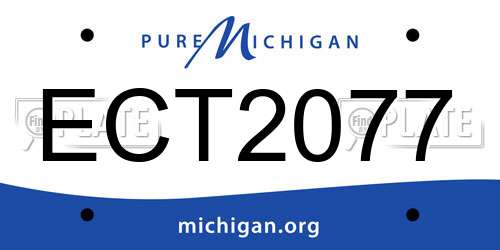 ECT2077 Michigan License Plate