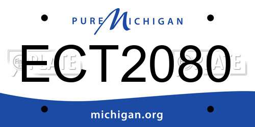 ECT2080 Michigan License Plate