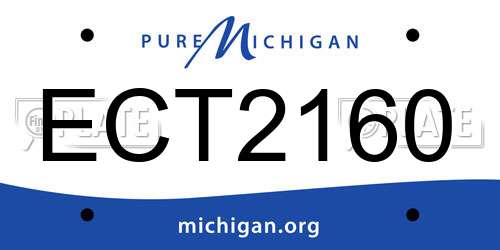 ECT2160 Michigan License Plate
