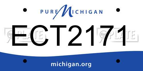 ECT2171 Michigan License Plate