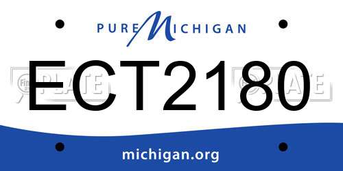 ECT2180 Michigan License Plate