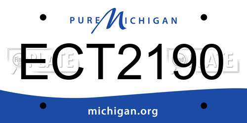 ECT2190 Michigan License Plate