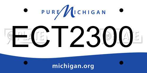 ECT2300 Michigan License Plate