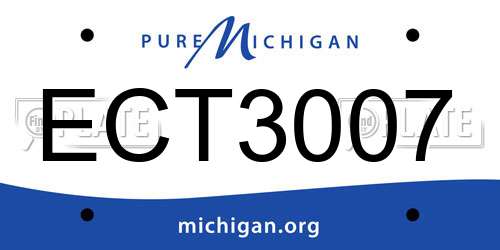 ECT3007 Michigan License Plate