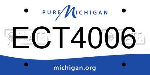 ECT4006 Michigan License Plate