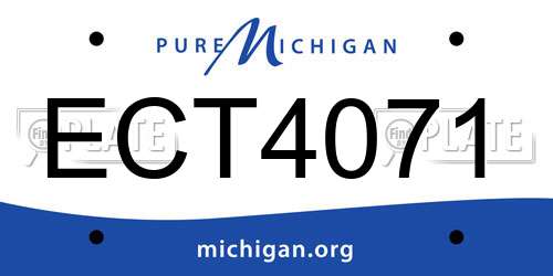 ECT4071 Michigan License Plate