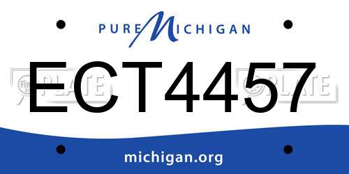 ECT4457 Michigan License Plate