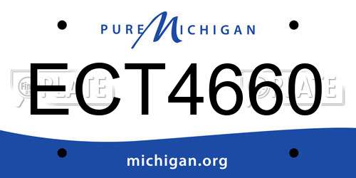 ECT4660 Michigan License Plate