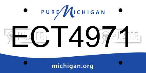 ECT4971 Michigan License Plate