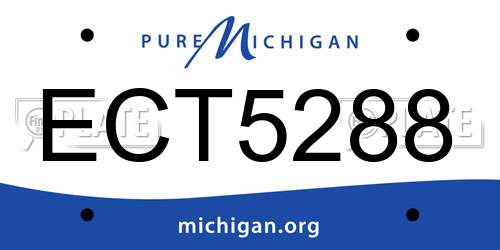 ECT5288 Michigan License Plate