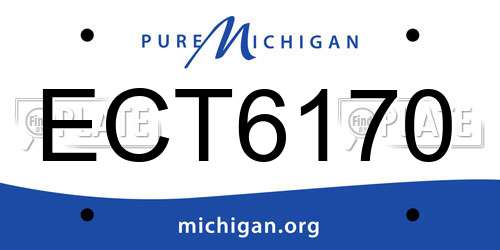 ECT6170 Michigan License Plate