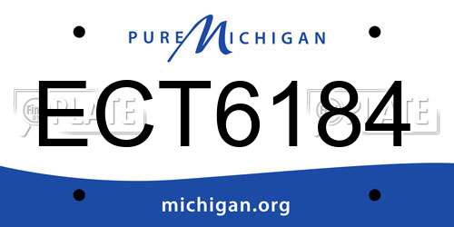 ECT6184 Michigan License Plate