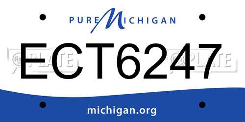 ECT6247 Michigan License Plate