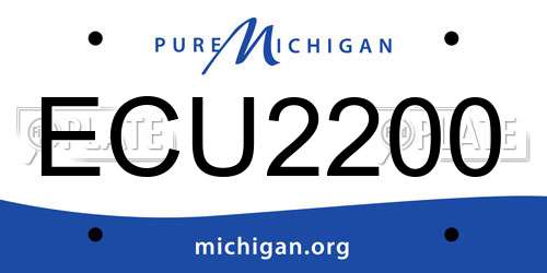 ECU2200 Michigan License Plate